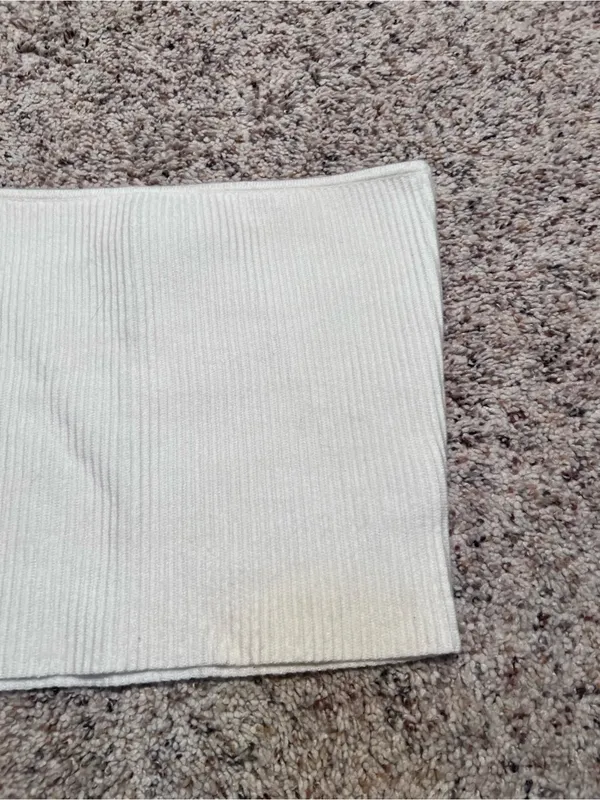 L.A. Hearts Women’s Size Small Tube Top White Cream Ribbed Cropped Stretch Soft - Image 4