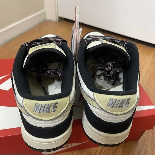 NEW! Nike Dunk Low LX Black Suede Team Gold Wmns size 6.5 men size 5 DV3054-001 - Image 6