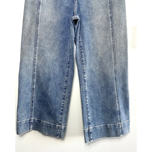 White House‎ Black Market Extra High Rise Wide Leg Crop Jeans Size 10 Bare Back - Image 9