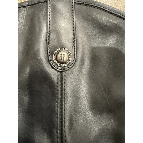 Frye Melissa Double Sole Button Lug Tall Leather Boot Women's Black Size 6 - Image 8