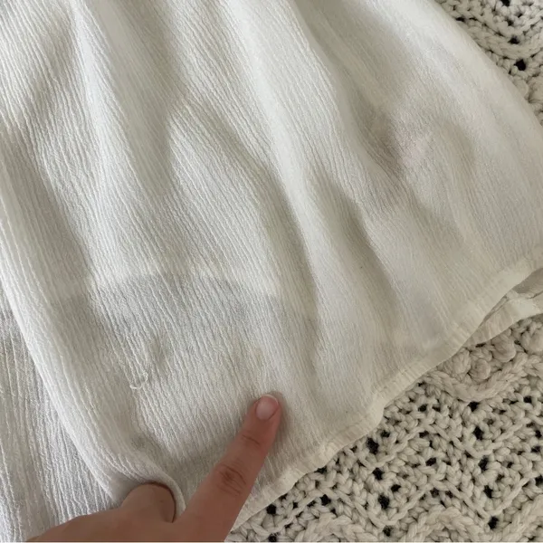 Free People Gauze Sleeveless Lace Tunic Top Cream (Medium) - Image 8
