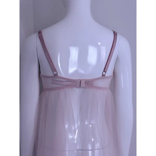Victoria's Secret Women Bra Light Pink Floral Babydoll Underwired Tulle Size L - Image 7
