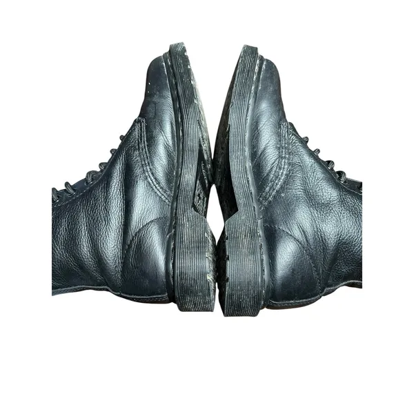 Dr. Martens Black Mono Lace Up Boots Sz 7 Virginia Leather 24479 Women's #S111-3 - Image 5