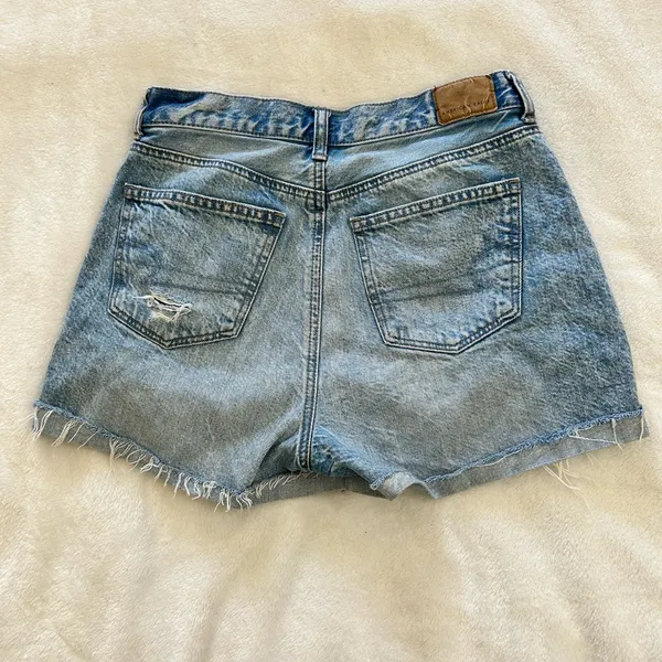American Eagle Outfitters Light Blue Distressed Denim Shorts - Image 2