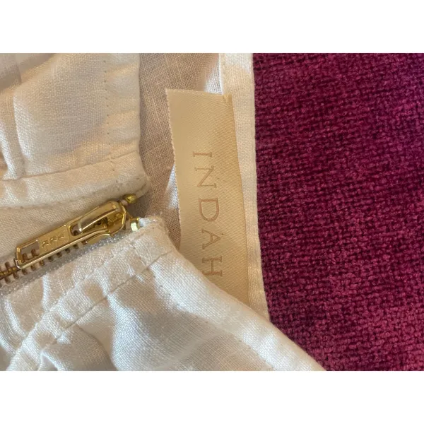 INDAH Karina Mini Dress White Linen SEXY BEACH VACATION RESORT Small S Bustier - Image 4