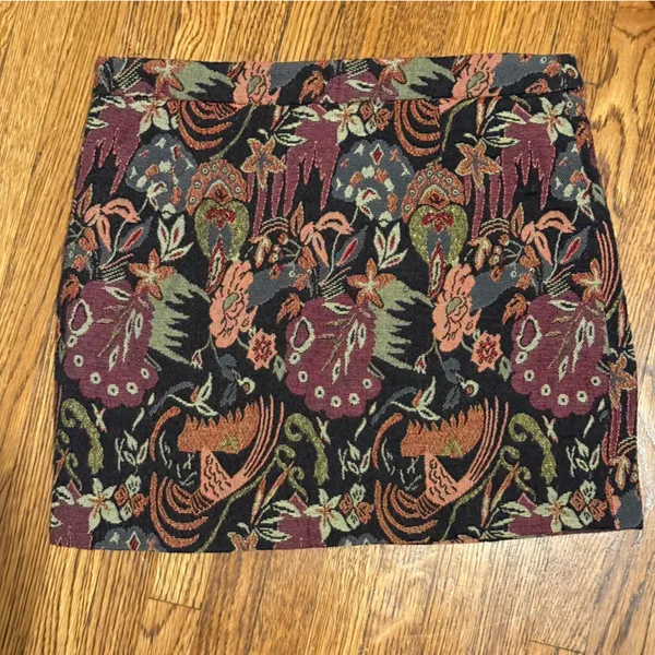 Mango Multicolor Tapestry Mini Skirt - Image 3