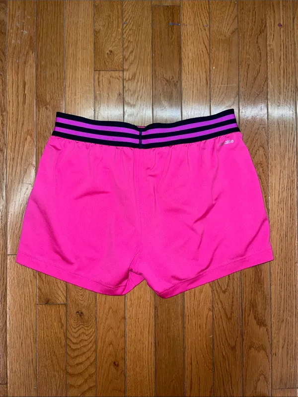 Pink & Black Adidas Athletic Shorts - Image 2