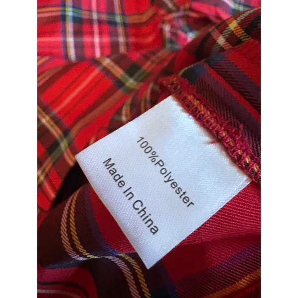 Tuckenuck Red Plaid Royal Stewart Tartan Margot Top Size Medium - Image 8