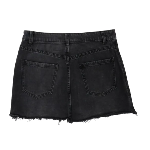 Free People We The Free Zip It Up Mini Skirt Black Denim Mini Jean Mini Skirt 28 - Image 7