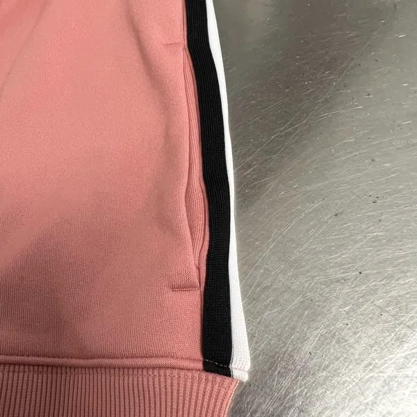 Nike Womens Pink with Racing Stripes Hooded Warm up Jacket - Size Small - VGUC - Image 7