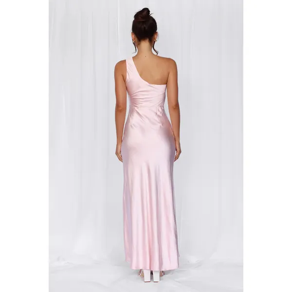 Hello Molly The Aurora Pink Satin Maxi Dress Wedding Parlor - Image 3