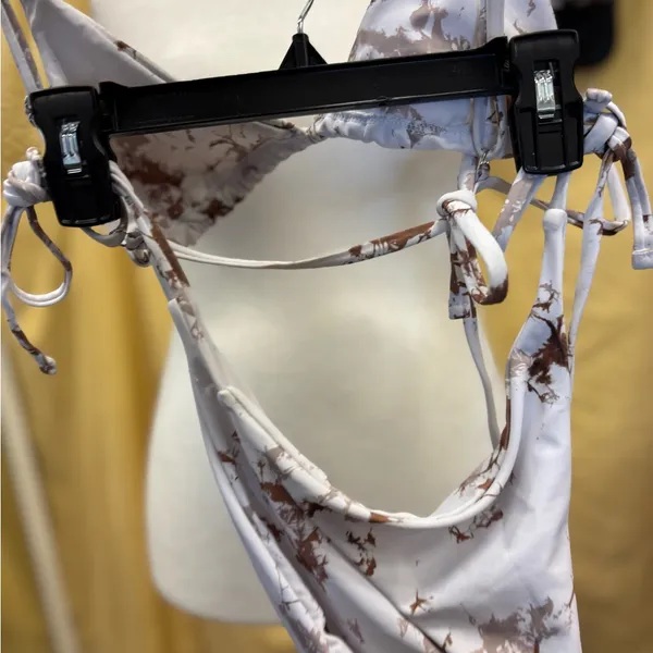 Zaful White and Brown Bikini‎ Set - Image 6