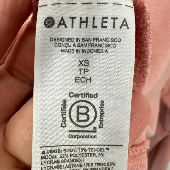 Athleta Pink Mockneck Sweater Cozy Soft Modal Thumbholes‎ Athleisure Loungewear - Image 9