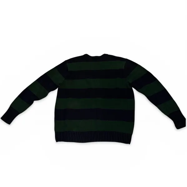 Brandy Melville sweater navy and green stripes - Image 2