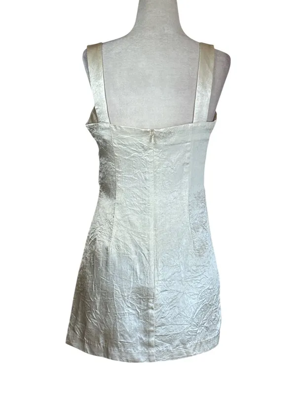 Amanda Uprichard Mariko Top in Ivory Small New Womens Sleeveless Tank Tunic - Image 9