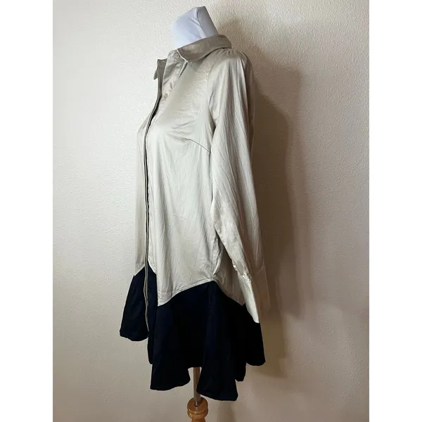 Tuckernuck Sand Roux button up structured colorblock mini dress WOMENS SMALL - Image 3