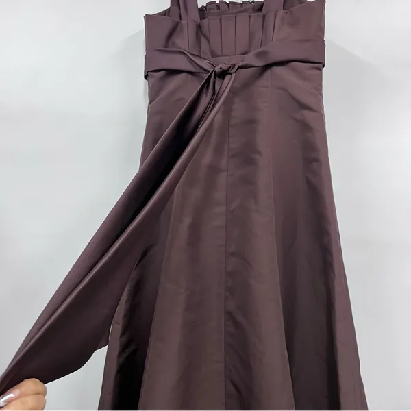 David's Bridal truffle Brown womens Dress size 6 style F12942 formal prom bridal - Image 8