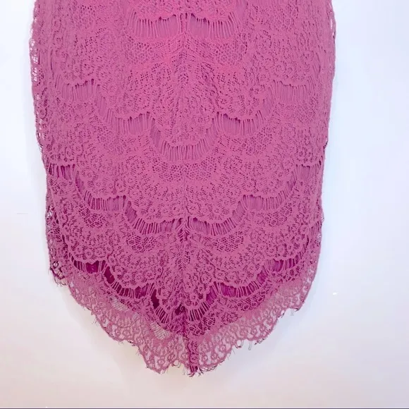 Free People She's Got It‎ Burgundy Lace Mini Dress Size XS - Image 14