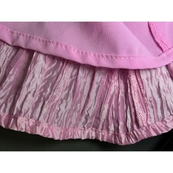 Lovers + Friends Take Me Out Mini Dress Pink Ribbed Taffeta Corset Lace Up Small - Image 7
