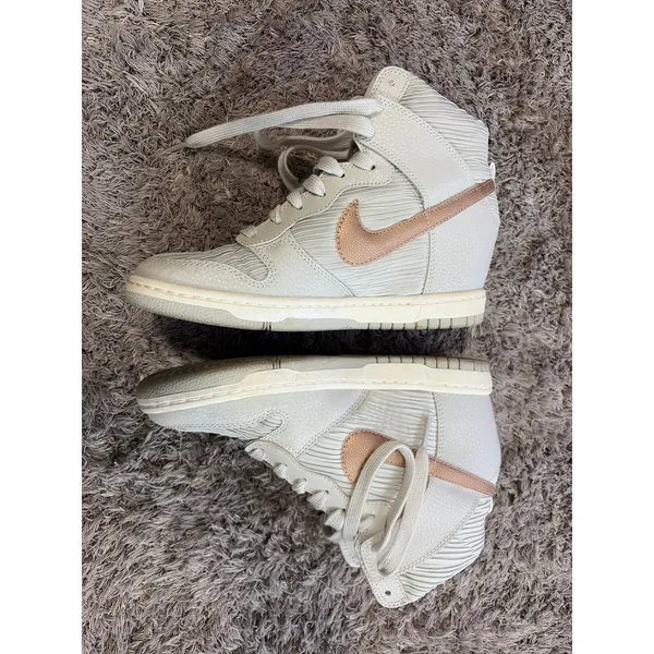 Nike Dunk Sky Hi Light Bone Red Bronze Wedge Sneakers Womens 7.5 - Image 2