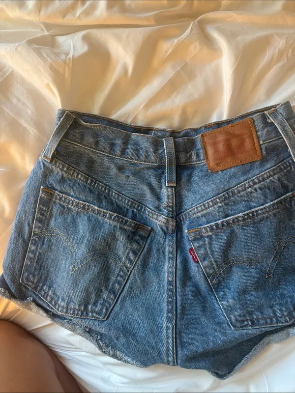 Levi's 501 High-Rise Blue Denim Cutoff Shorts - Image 3