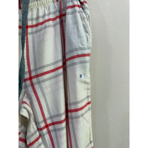 Aerie Women Red Gray Plaid Pajama Jogger Pants Sleepwear 4216-125 Small NEW - Image 3