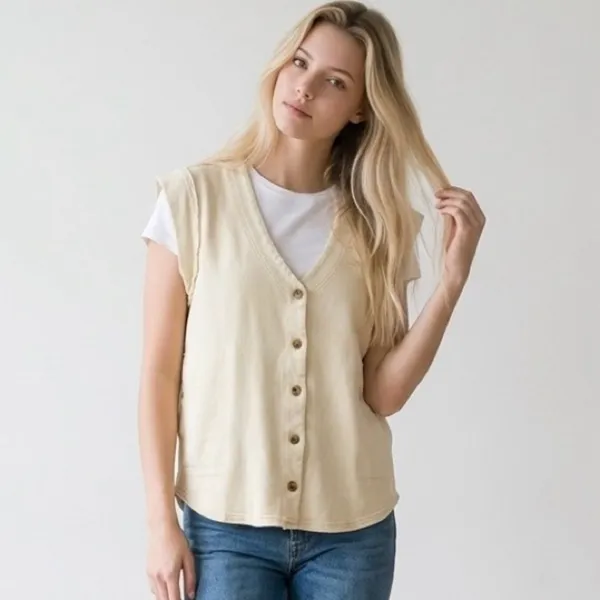 Free People Beach Womens Cardigan Small Cotton Oversized Boho Minimalist Relaxed - Image 15