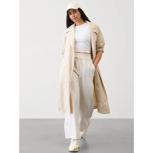 Athleta M Luna Trench Coat Dune Medium - Image 6