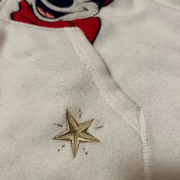 Vintage Disney Holiday Full Zip Fleece sweater Size XL - Image 4