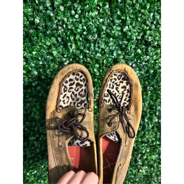 Twisted X Cheetah Print Leather Moccasins Womans Size 5.5 M - Image 5