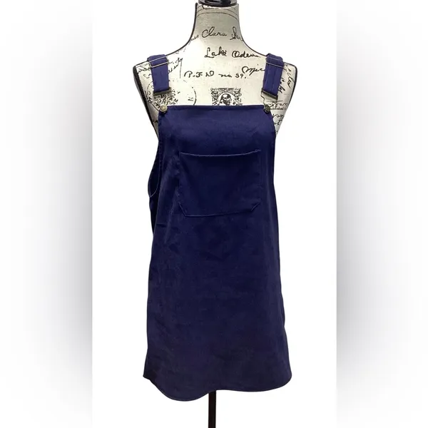 Hengsheng jeans corduroy romper. Navy blue. Size Large - Image 6