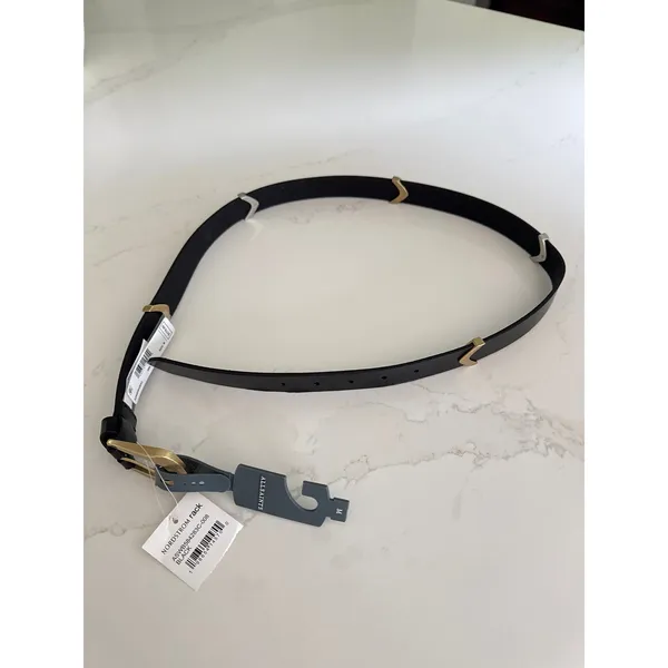 ALLSAINTS Arrow Ornament Leather Belt in Black Size Medium NEW - Image 2