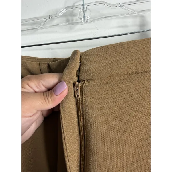 Old Navy Extra High Rise Taylor Straight Trouser Pleated Front‎ Medium Tan - Image 8