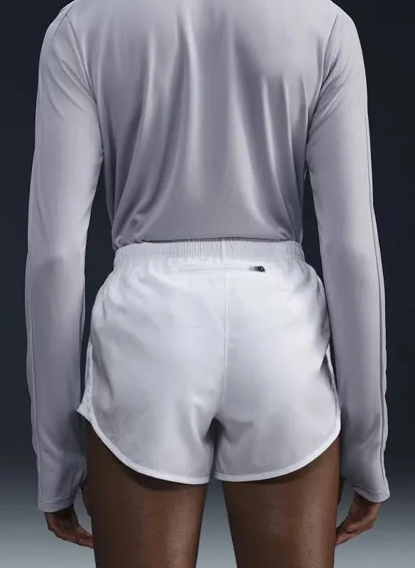 Nike White Dri-Fit Tempo Running Shorts - Image 2