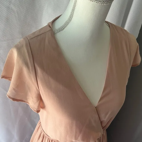 Lulu's Peach V-Neck Maxi Dress - Image 11