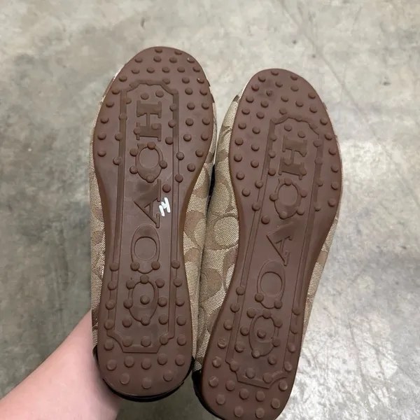 Coach Fortunata Signature C Jacquard tan monogram Loafers - Image 4