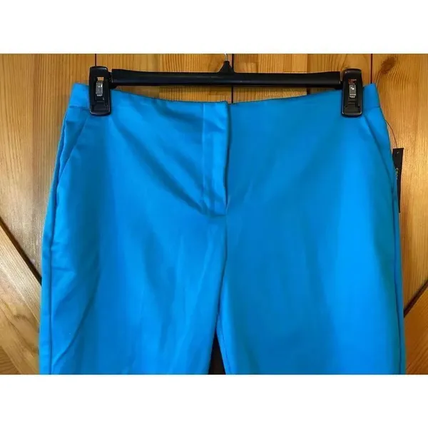 Worthington Fresh Blue Cropped Dress Pants Slim Leg Petite Size 6P NWT (8741) - Image 2