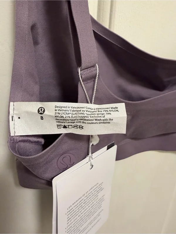 Lululemon Wundermost Ultra-Soft Nulu Scoop-Neck Spaghetti-Strap Purple Ash 8 - Image 6