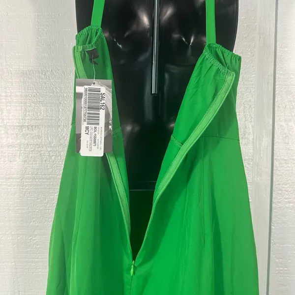 Misa Hylton for INC Green High Neck Spaghetti Strap Tiered Dress Size Small NWOT - Image 10