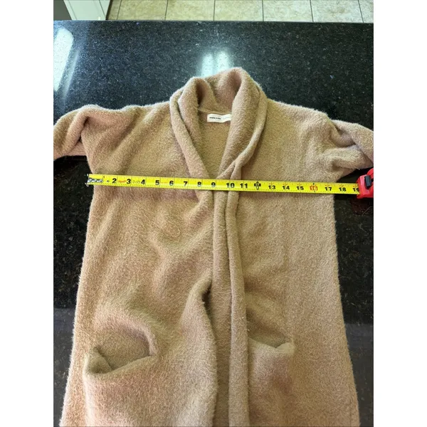 Anthropologie Sleeping On Snow Tan Open Cardigan Wool Alpaca Blend Soft Warm XS - Image 7