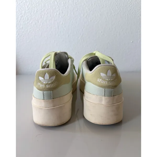 ADIDAS Stan Smith Bonega Platform Shoes Green Lime Sneakers Womens 6 - Image 5