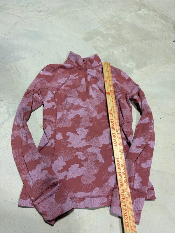 Lululemon it’s rulu run Women's Pink Camo Quarter-Zip top 8 - Image 6