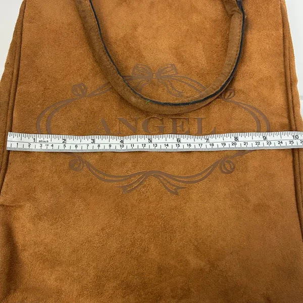 Victoria's Secret Angel Brown Faux Suede‎ Tote Bag Trellis Lining Vintage Y2k - Image 14
