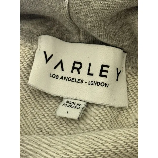 Varley Cozy Pullover Hoodie Sweatshirt Size Large Gray Side Zippers Oversized - Image 2