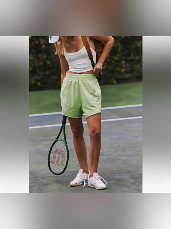NWOT Free People FP Movement All Star Logo Shorts - Lemongrass - Small - Image 3