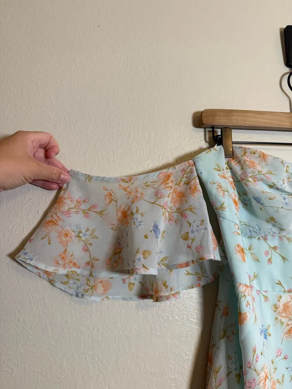 Lulus Charming Passion Floral‎ Off-shoulder Maxi Dress - Image 3