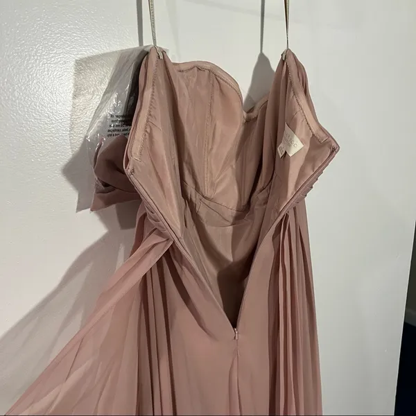 Jenny Yoo Convertible Bridesmaid Dress Mira Whipped Apricot Luxe‎ Chiffon Size 8 - Image 7