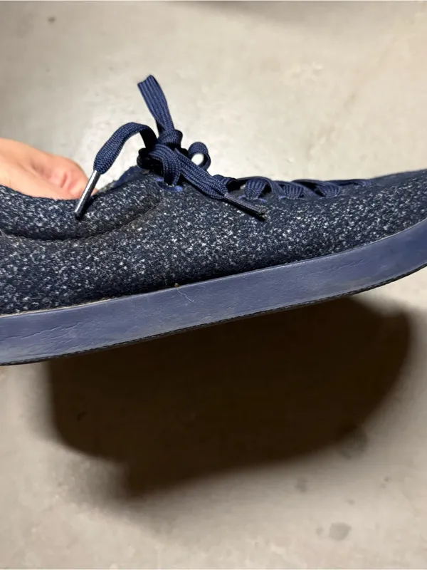 Allbirds Wool Piper Sneaker Navy Blue Size 8 euc - Image 3