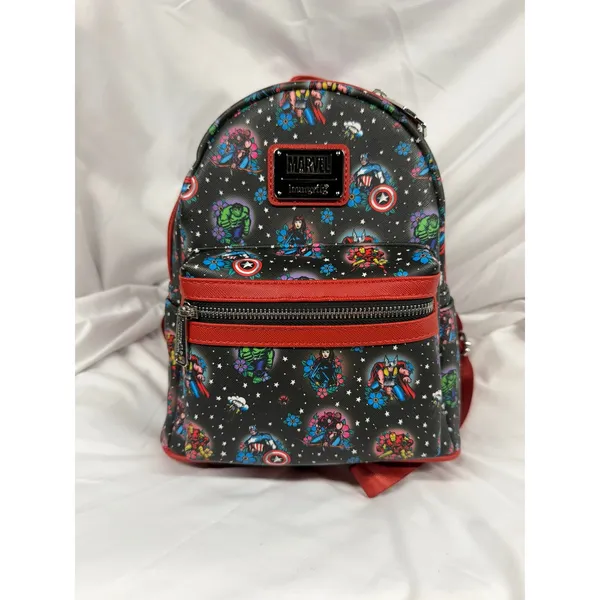 Loungefly Marvel‎ Avengers Tattoo Floral Mini Backpack - Image 2