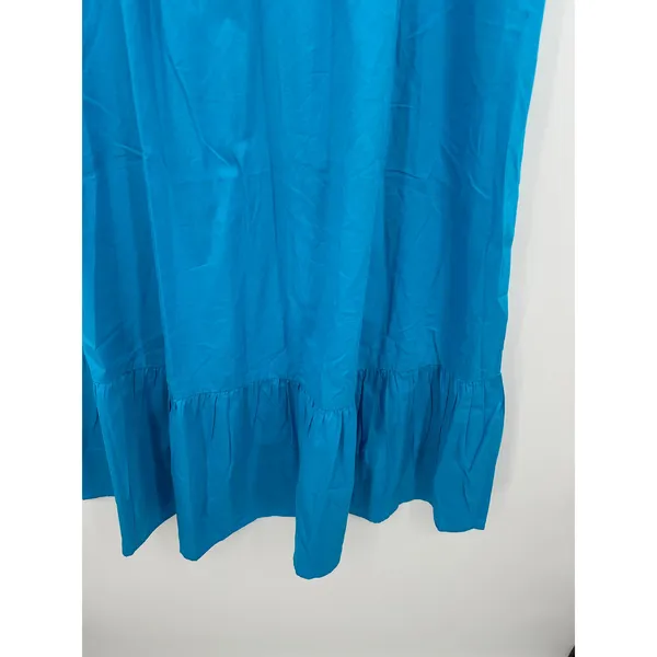 The Drop Ocean Blue Anupa Cotton Tiered Midi Skirt Pockets Womens XXL‎ NWT - Image 4